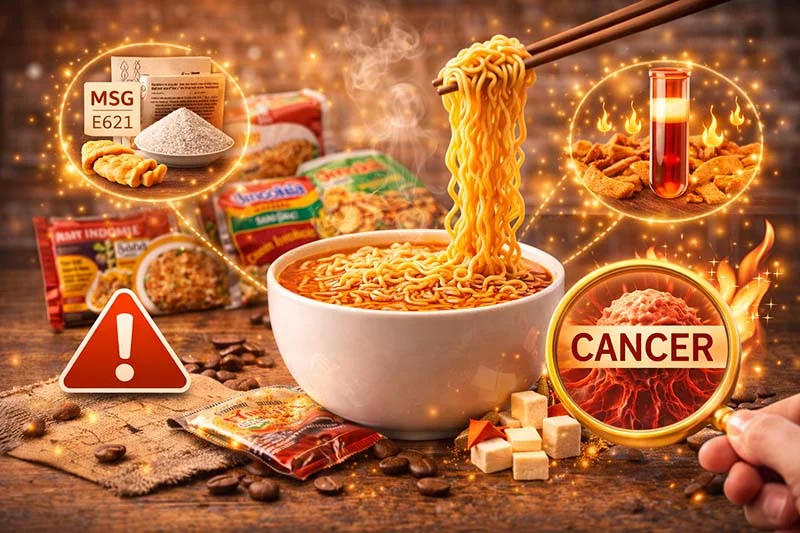 آیا نودل سرطان‌زا است؟ بررسی علمی و تغذیه‌ای