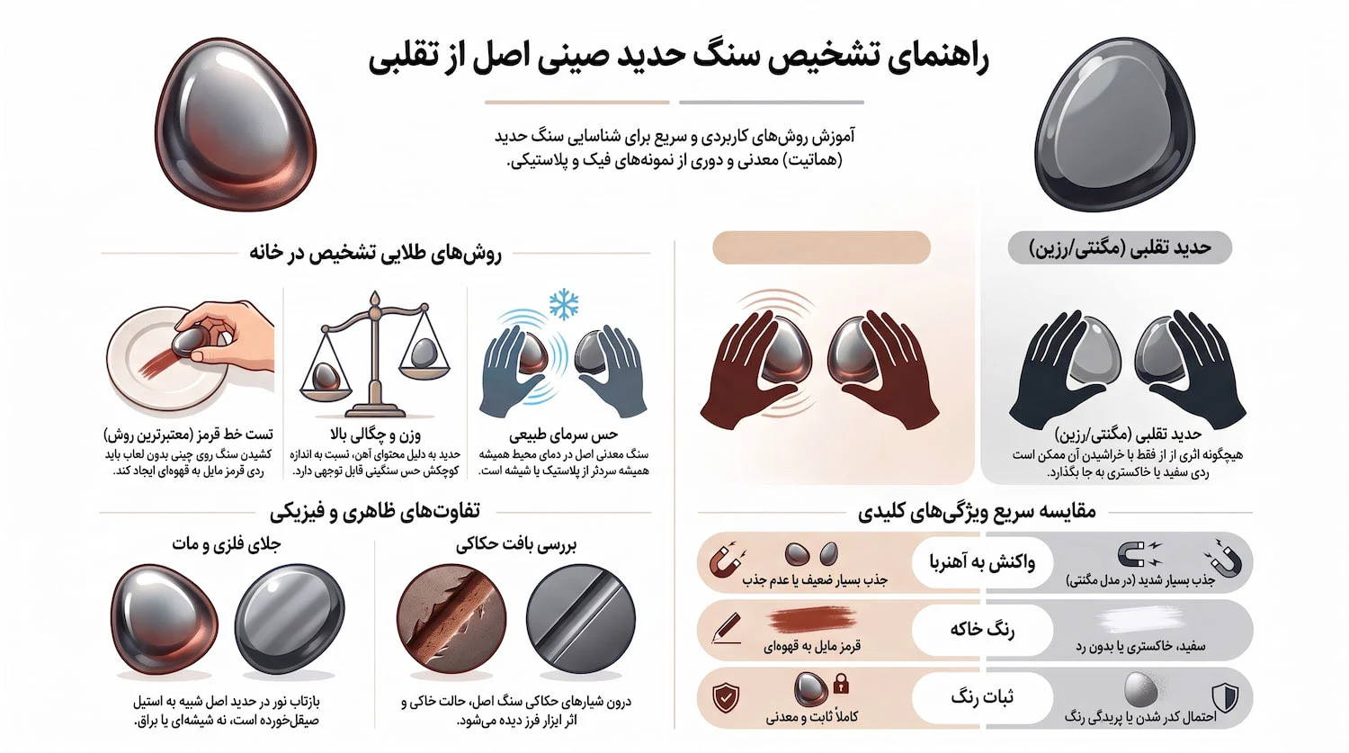 تفاوت حدید صینی اصل و تقلبی + [۶ روش قطعی تشخیص خانگی]