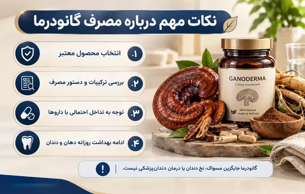 درمان | بهداشت نحوه استفاده از گانودرما برای مراقبت از دندان ها